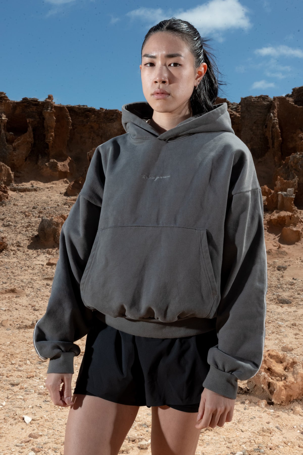 Sweat à capuche nuage